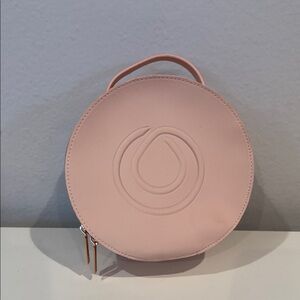 Monat Pink Circle Top Handle Cosmetic Toiletry Bag